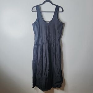 Everlane Black Sleeveless Midi Dress Womens M W/ Pockets